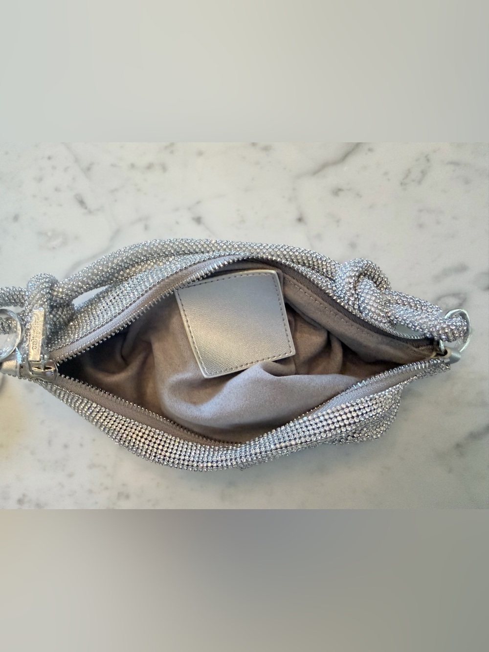 Cult Gaia Hera Nano silver crystal mesh clutch - Picture 8 of 12